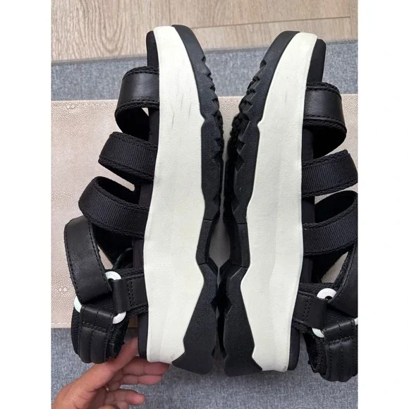 TEVA Women's Zamora Black Flatform Platform Foam Sandals US 8 Comfortable - Picture 4 of 8